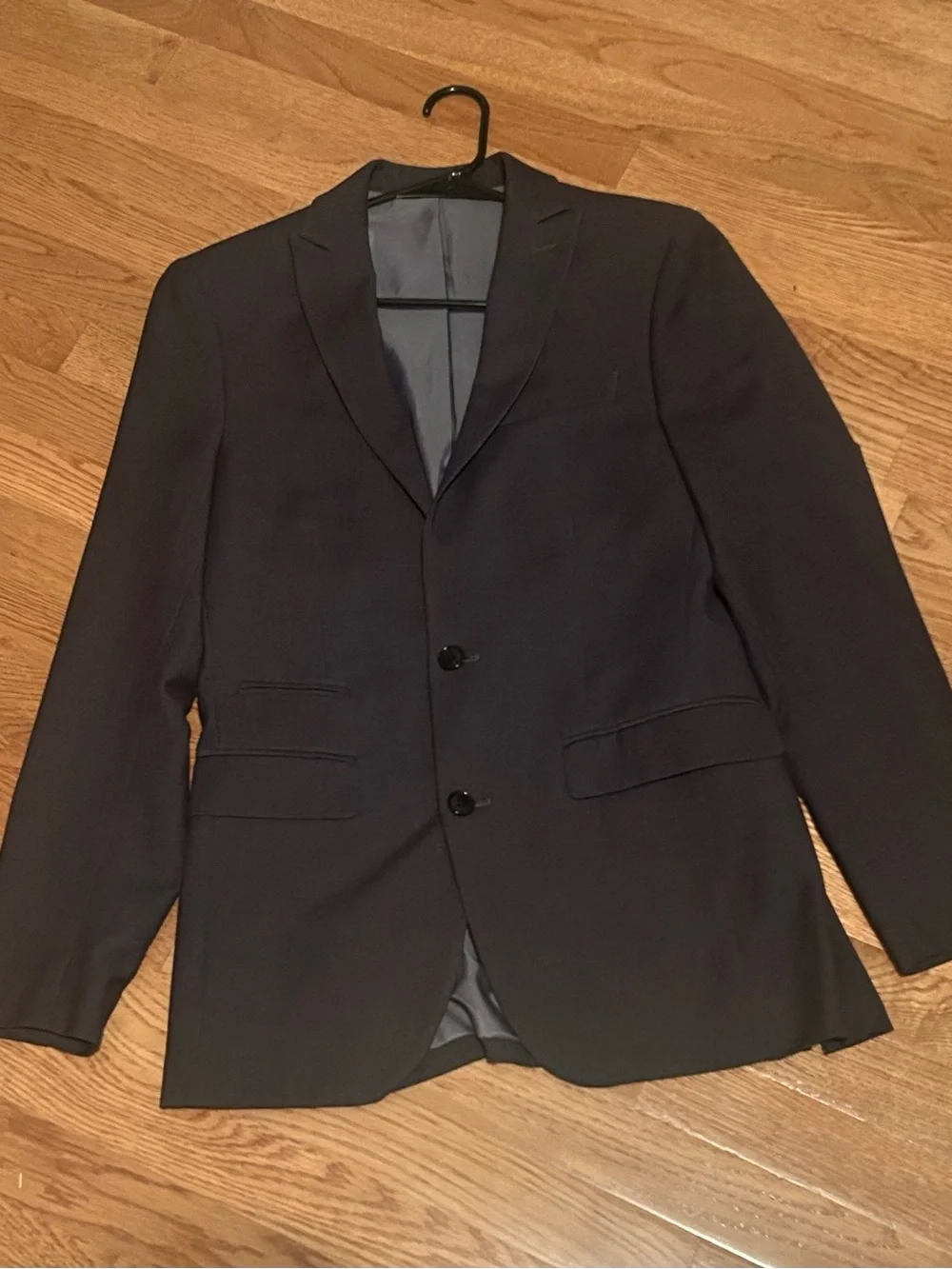 Men's Gray Two-Button Classic Blazer